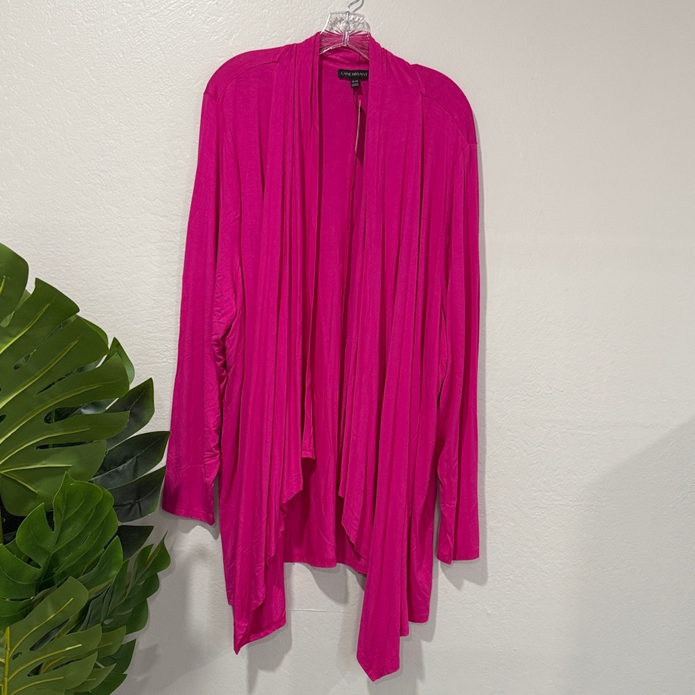 NWT Lane Bryant Fuchsia open front Cardigan plus size 26/28